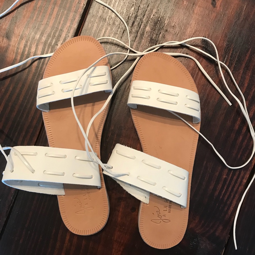White sandals